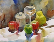 Still Life With Pear and Glass