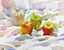 Still Life with Sugar Bowl and Apples