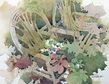 Original Watercolor - Benches of Gardenview