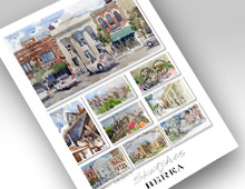 Watercolor sketches of Berea Ohio