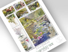 Unframed print of sketches of Gardenview Horticultural Park