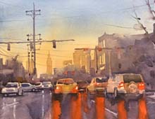 Carnegie Ave at sunset