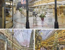 thumbnail of print featuring paintings of the Cleveland Arcade.